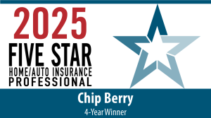 Chip Berry Insurance Earns 2025 5 Star Insurance Professional Award Chip Berry Insurance Five Star Insurance Award